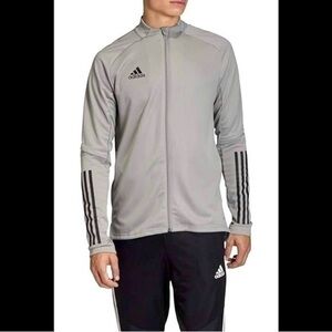 Adidas Aeroready Track Jacket Mens Size Medium Grey Athletic Full Zip Soccer NWT